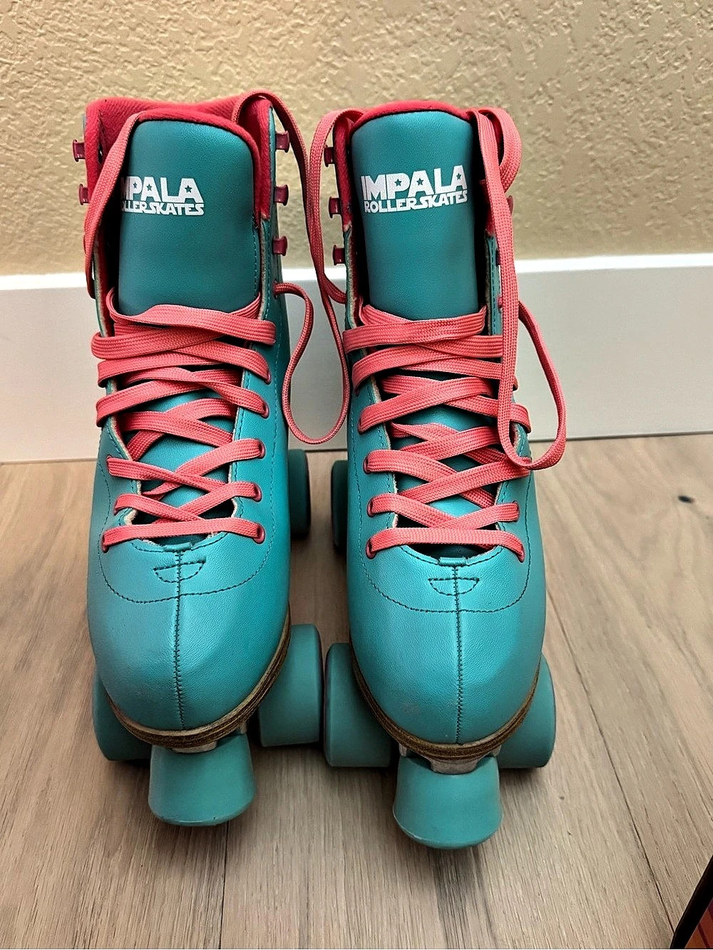 Impala Rollerskates Rollerskate Aqua Blue & Pink US 9 Like New